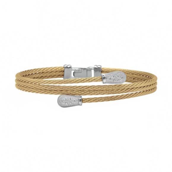NEW ALOR women's bypass bracelet in yellow - Picture 1 of 1